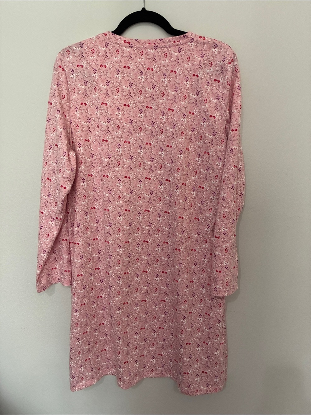 Charter Club Pink Floral Long Sleeve Nightgown - Picture 7 of 7